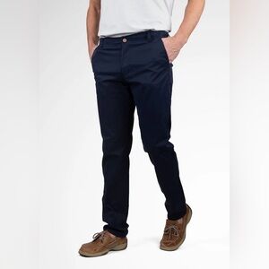 Tailor Vintage Dark Blue Chinos Navy Blue Lightweight Cotton Nylon Water Repel